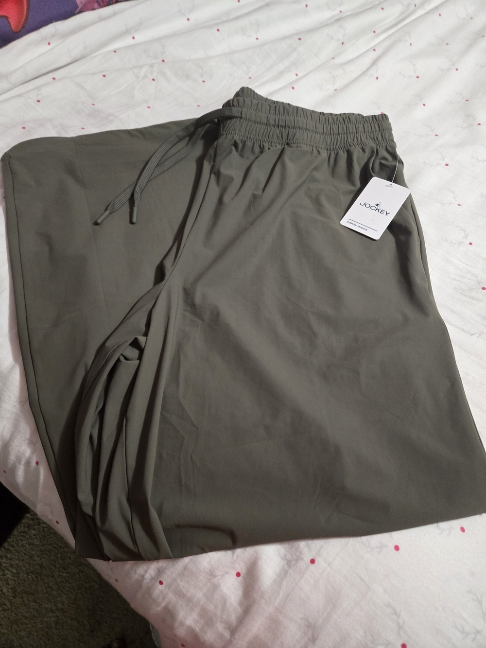 Jockey Women's Olive Green Drawstring Pants